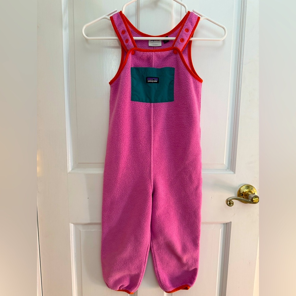 Patagonia kids baby synchilla fleece overalls 5T